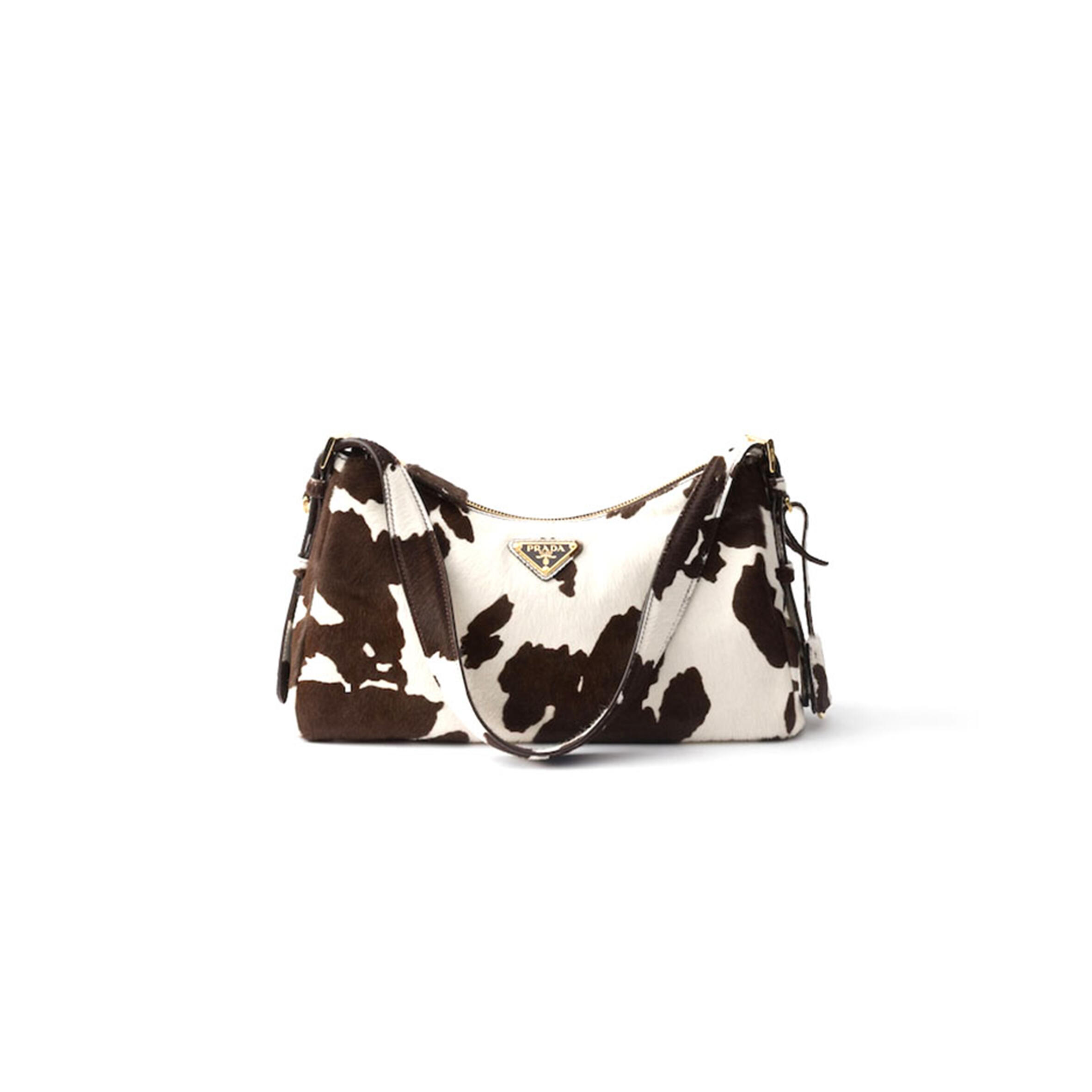 PRADA AIMÈE MEDIUM PRINTED LEATHER SHOULDER BAG 1BC229 (31*18*10cm) 